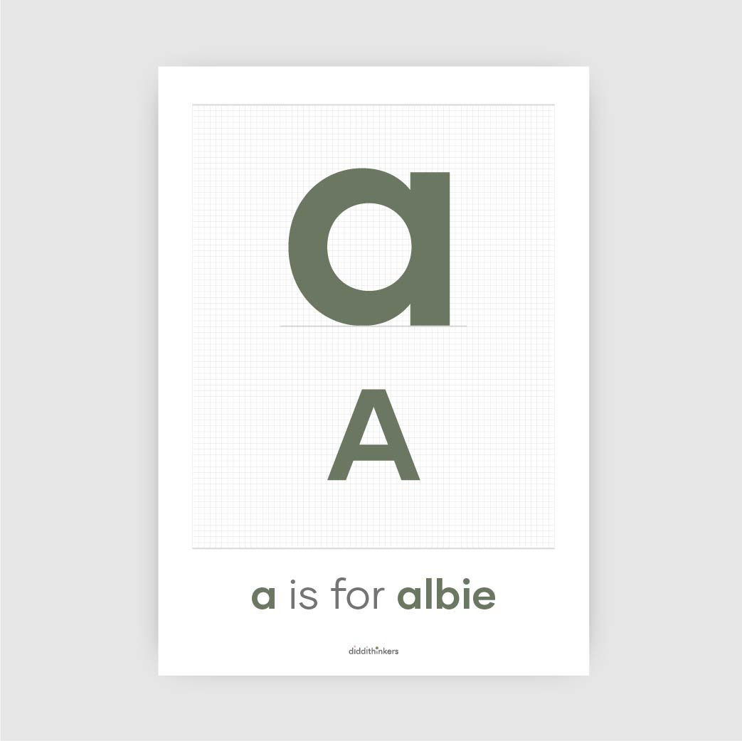 personalised initial print A4 or A3